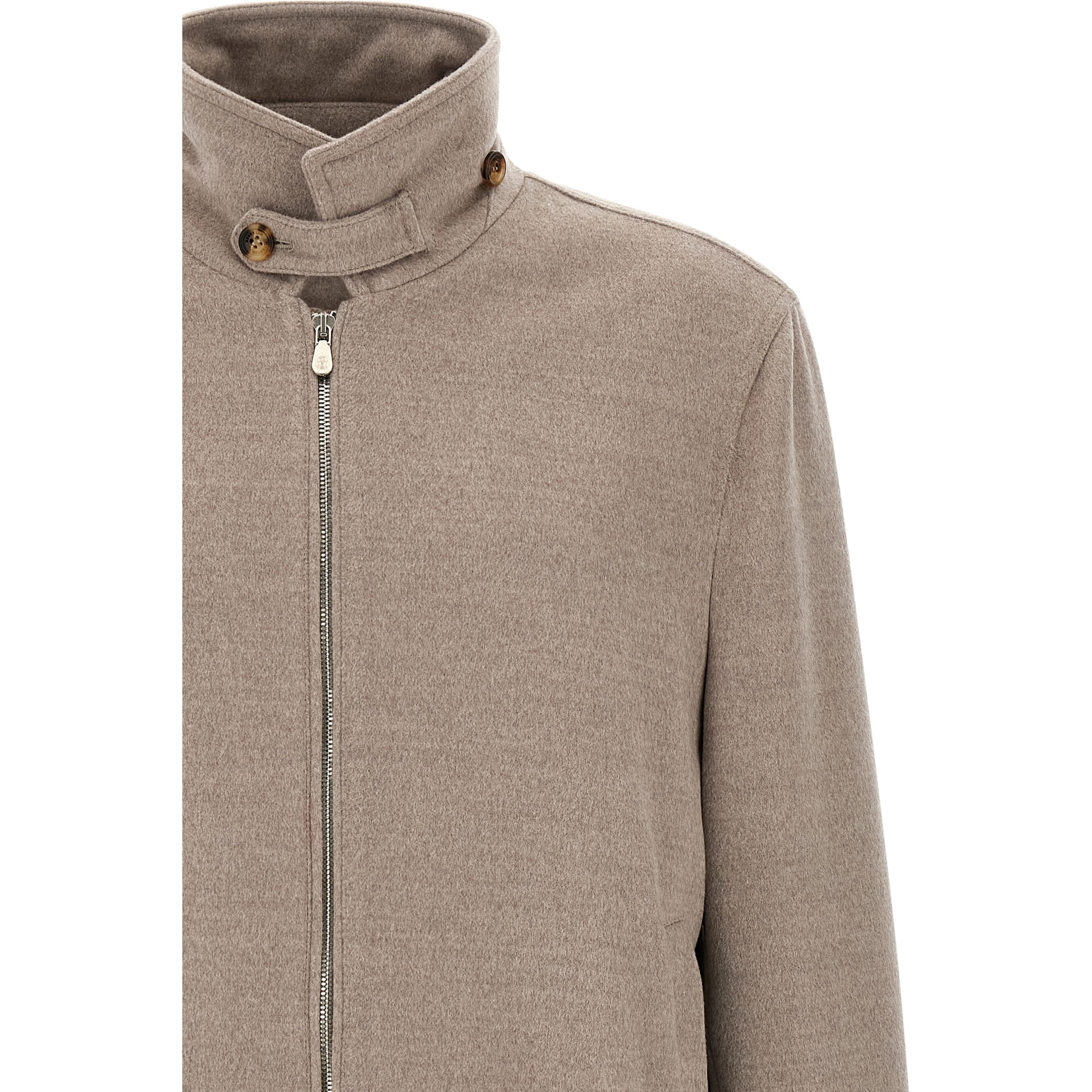 Beige Virgin Wool Bomber
