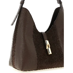 Brown Calfskin Shoulder Bag