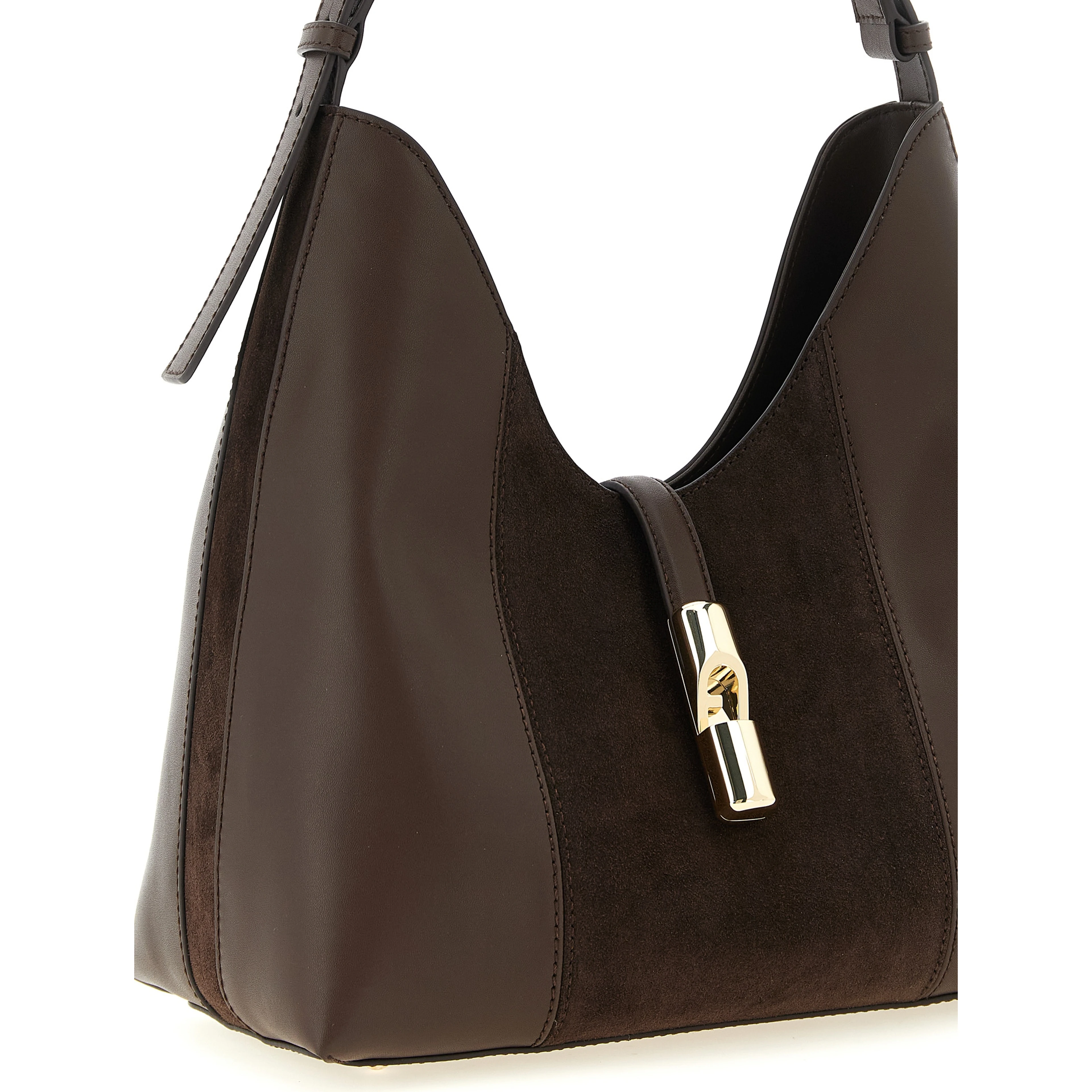 Brown Calfskin Shoulder Bag