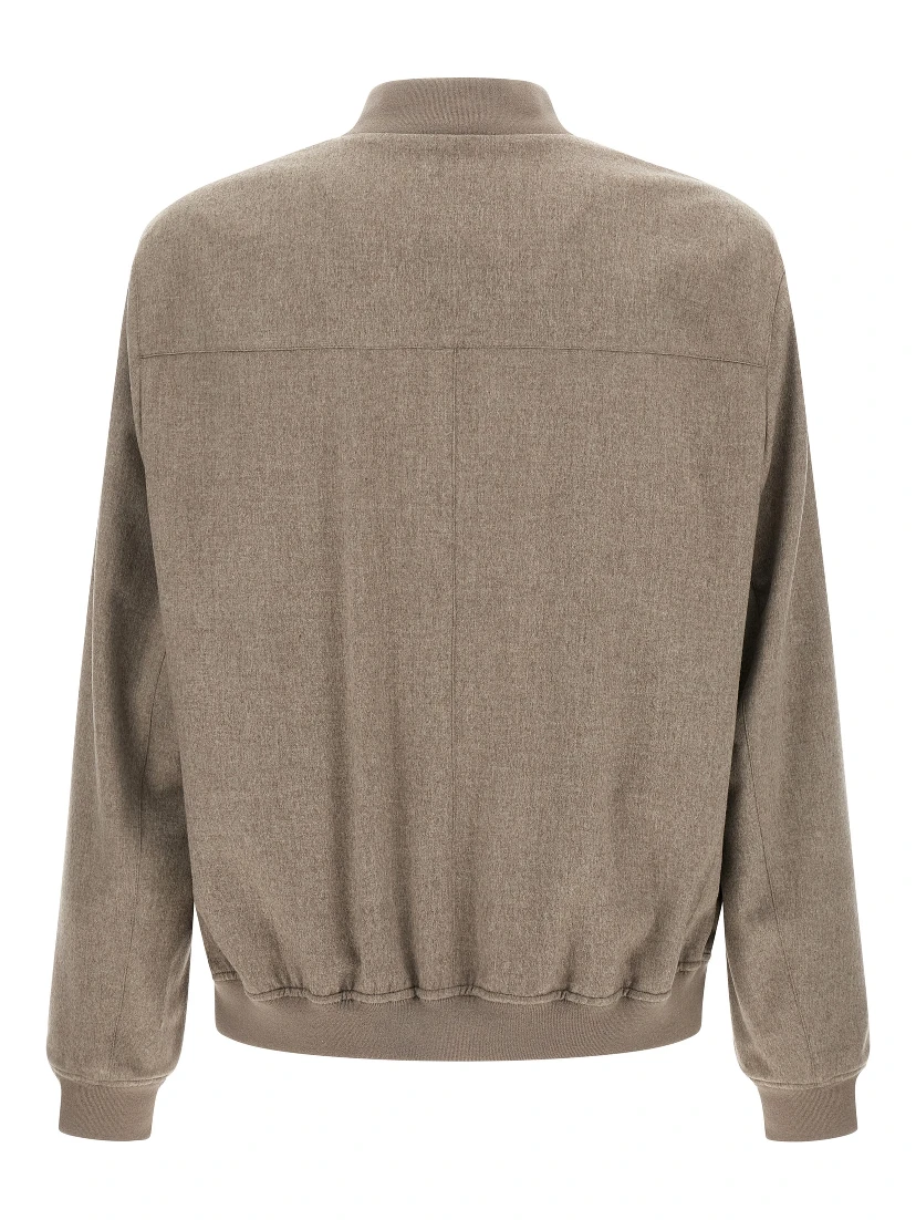 Gray Cashmere Bomber