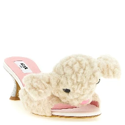 White Virgin Wool Mules