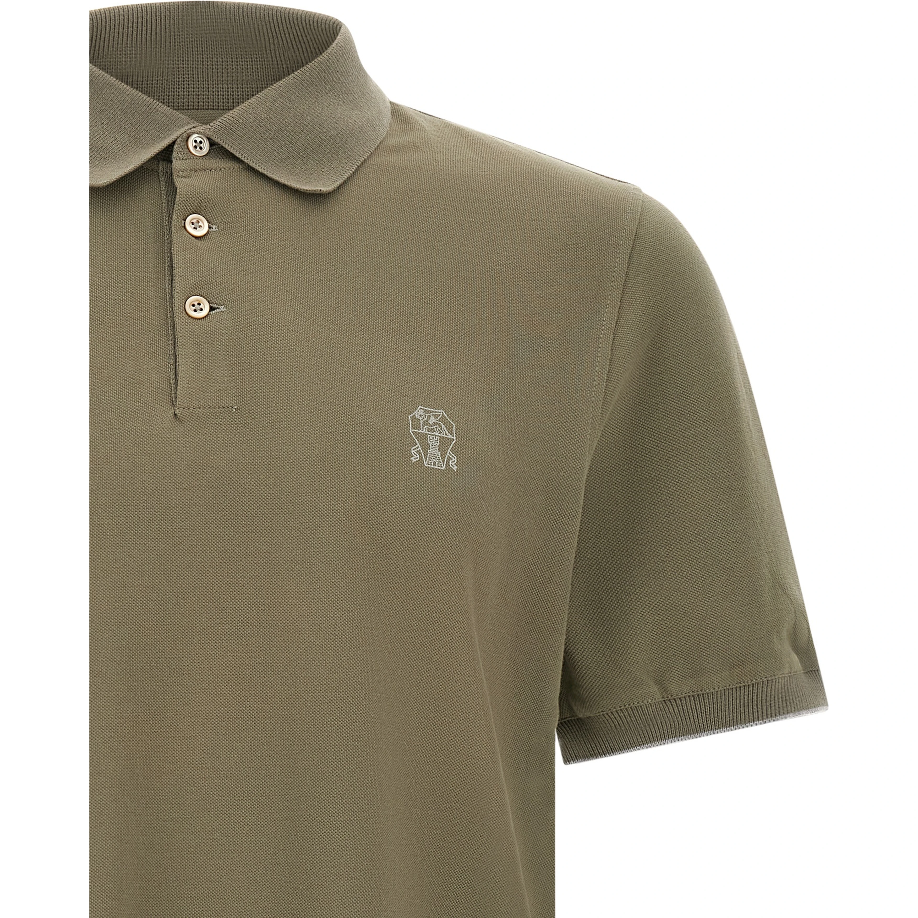 Bicolor Cotton Polo Shirt