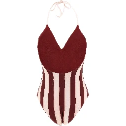Multicolor Polyester One-Piece Swimsuit