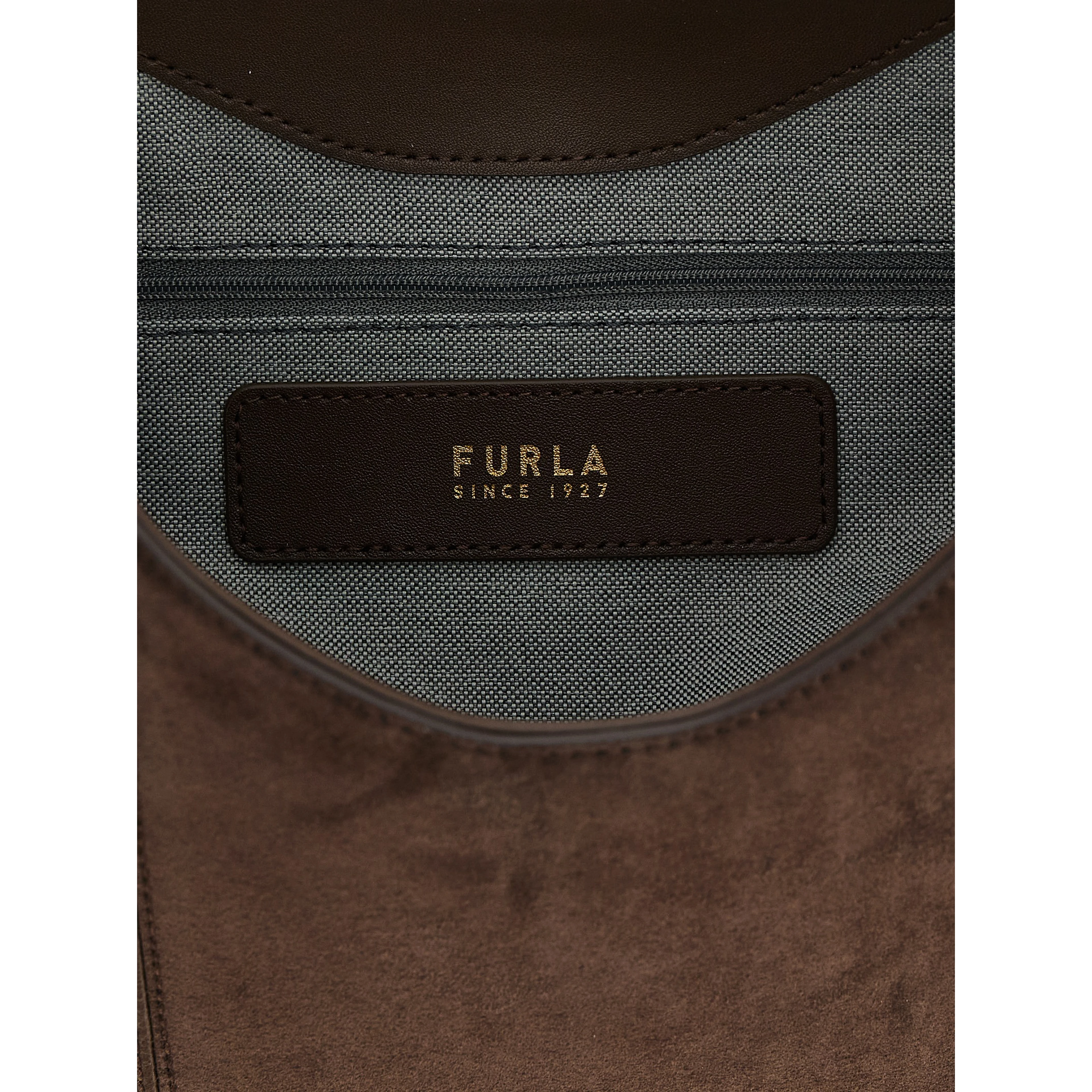 Brown Calfskin Shoulder Bag