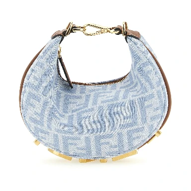 Blue Cotton Handbag