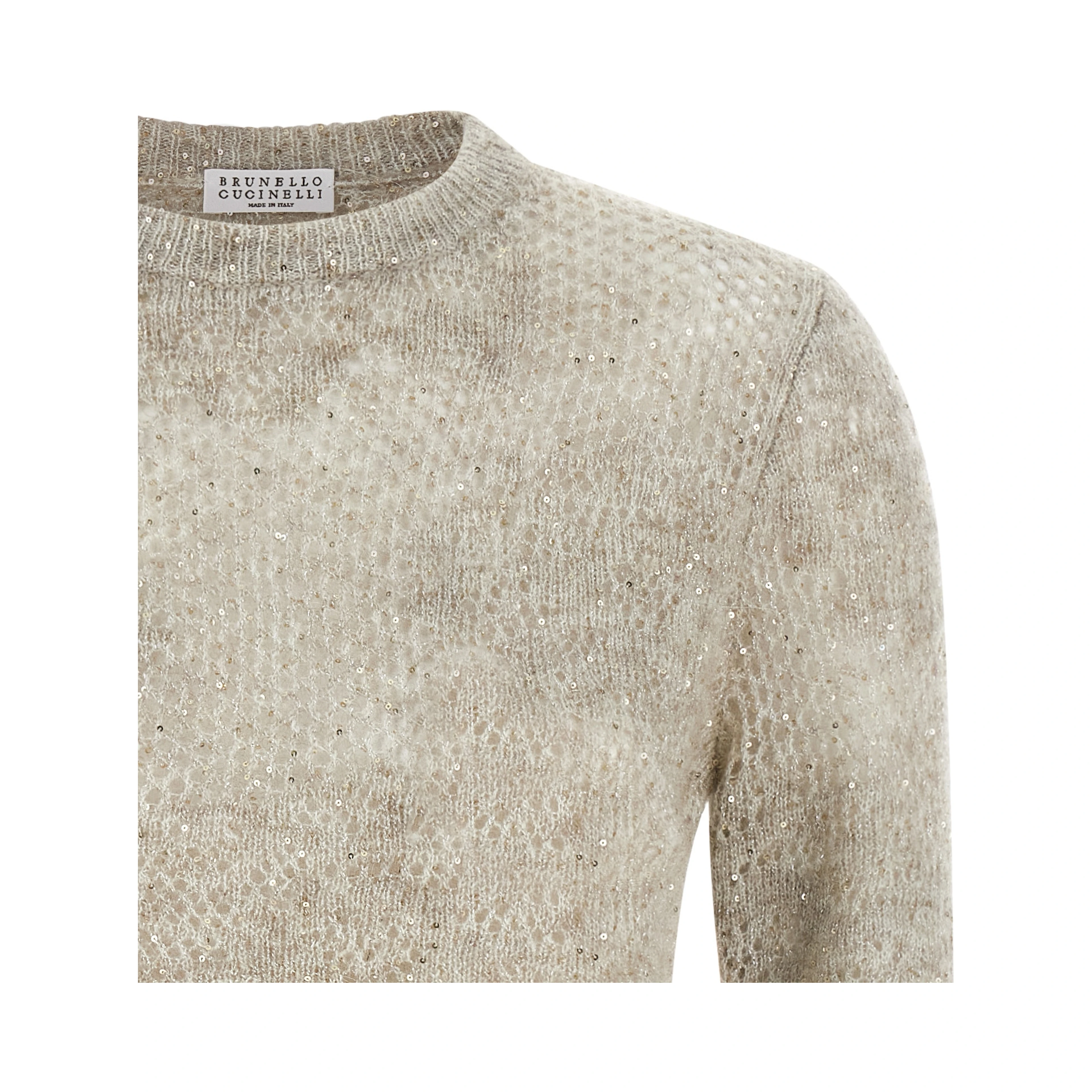 Beige Nylon Cardigan