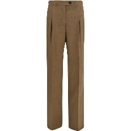 Brown Wool Oves Aries Dress Pants