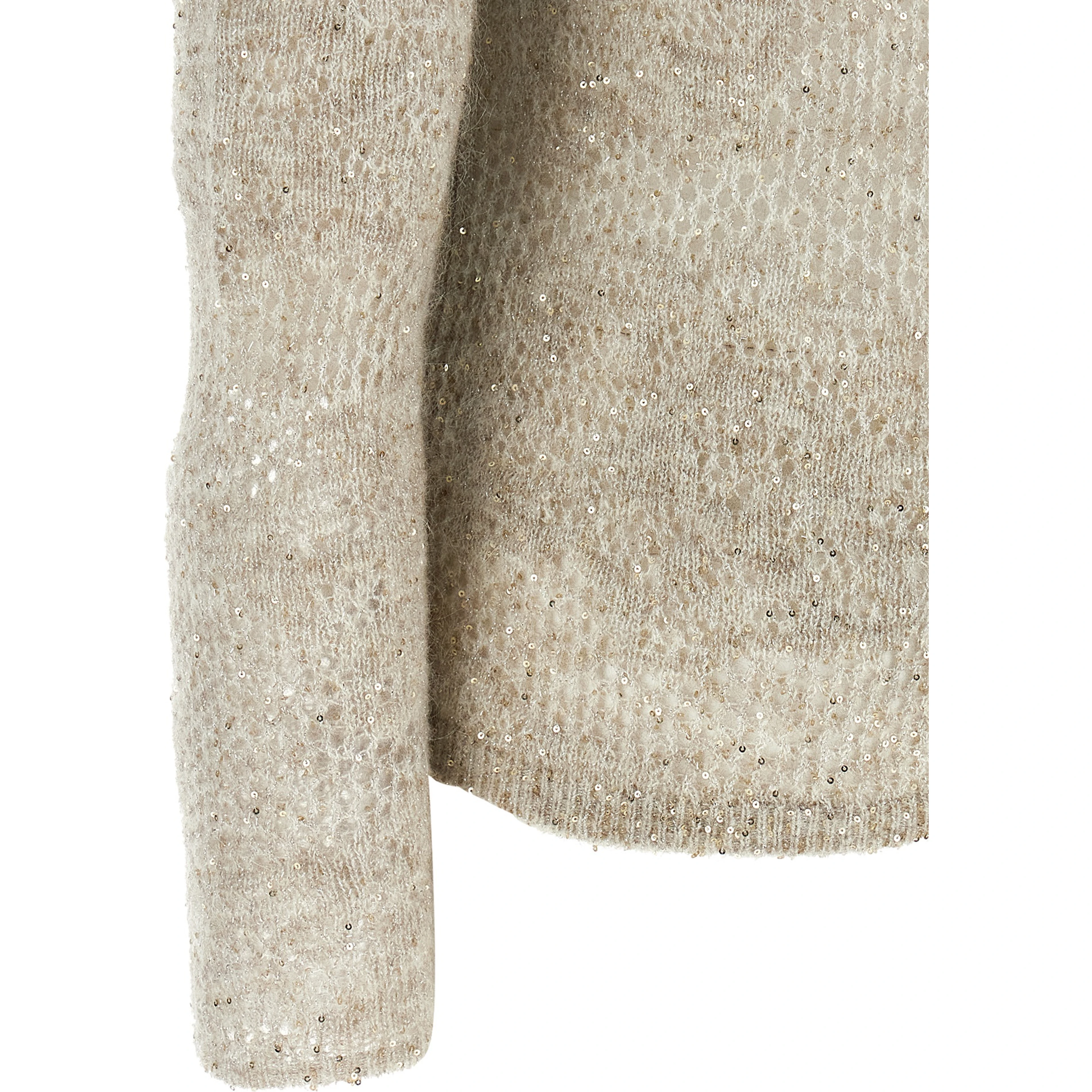 Beige Nylon Cardigan