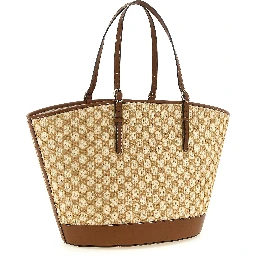 Brown Cotton Handbag