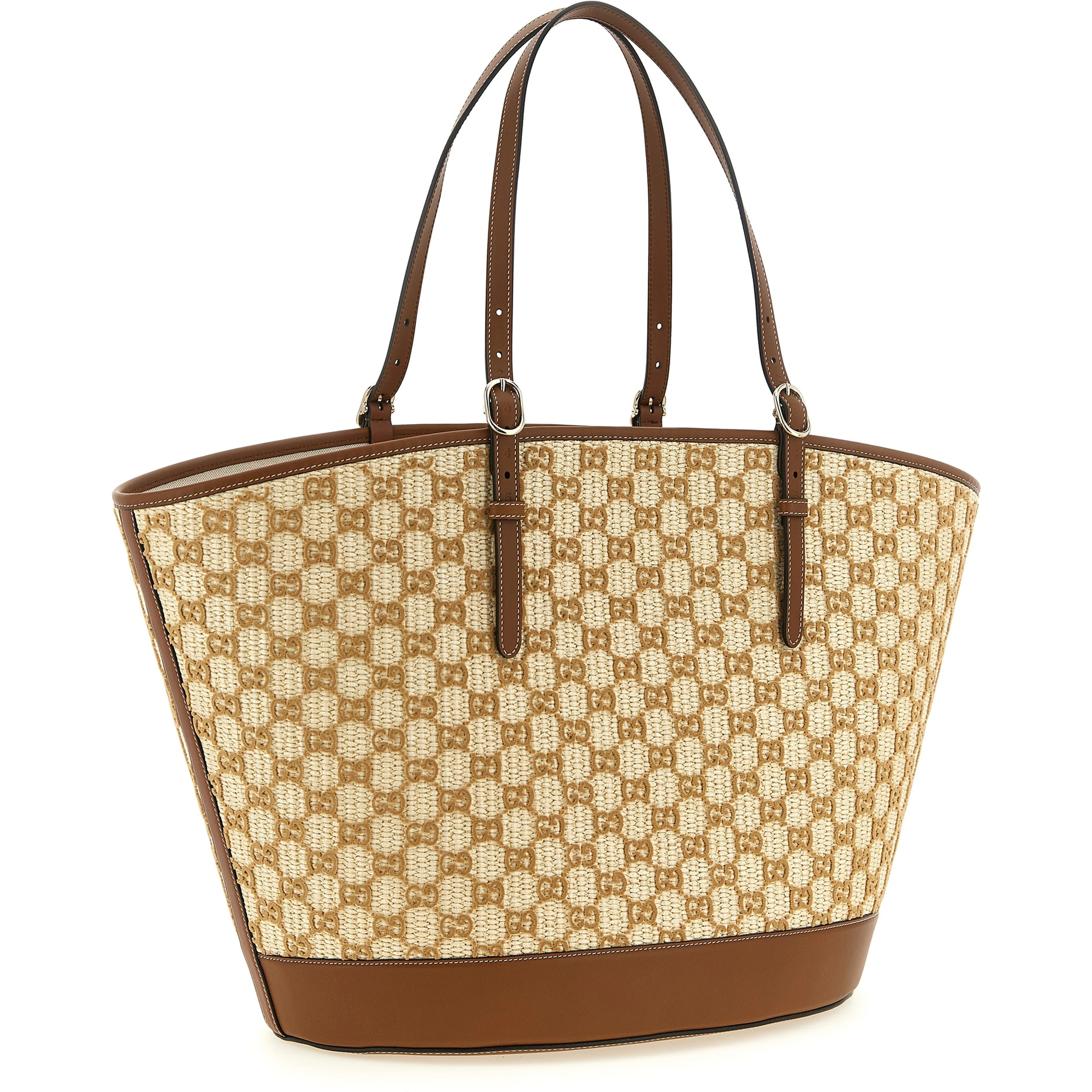 Brown Cotton Handbag