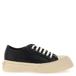 Black Calfskin Low Top Sneakers
