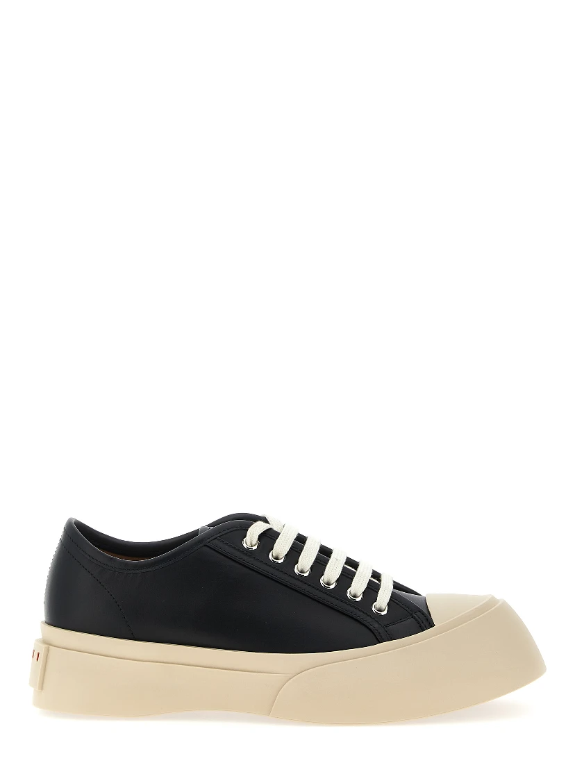 Black Calfskin Low Top Sneakers