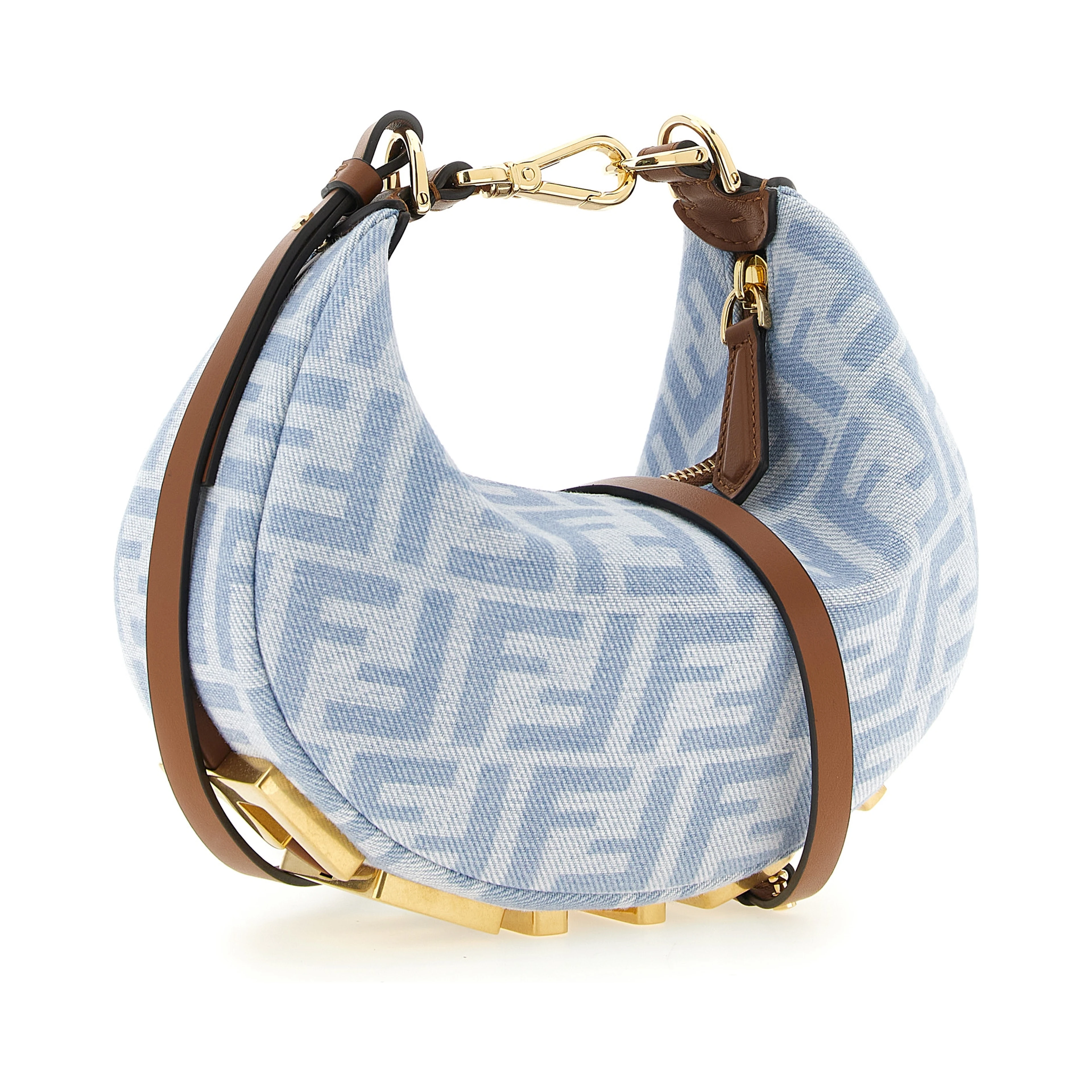 Blue Cotton Handbag