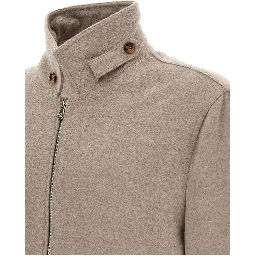 Beige Virgin Wool Bomber