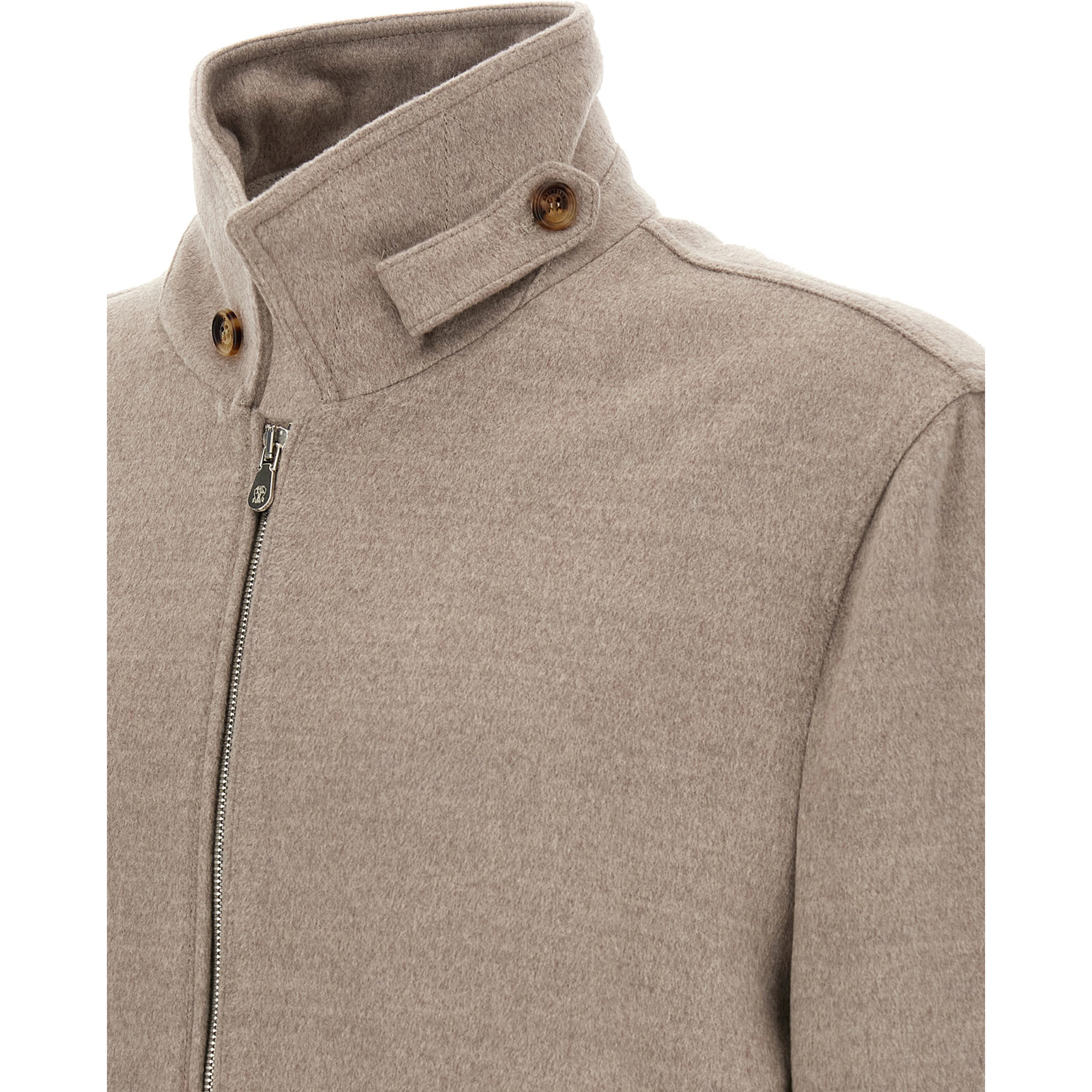 Beige Virgin Wool Bomber