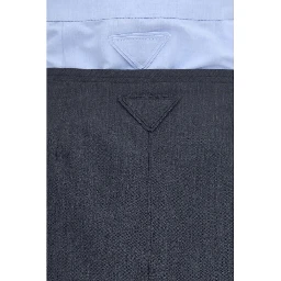 Gray Cotton Midi Skirt