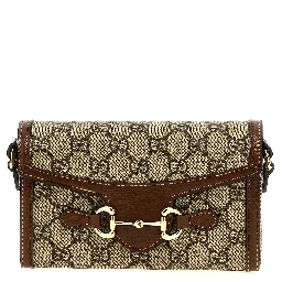 Brown Polyethylene Crossbody Bag