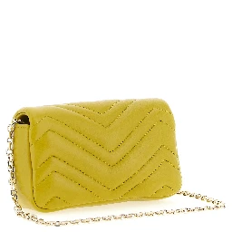 Bicolor Lamb Leather Shoulder Bag