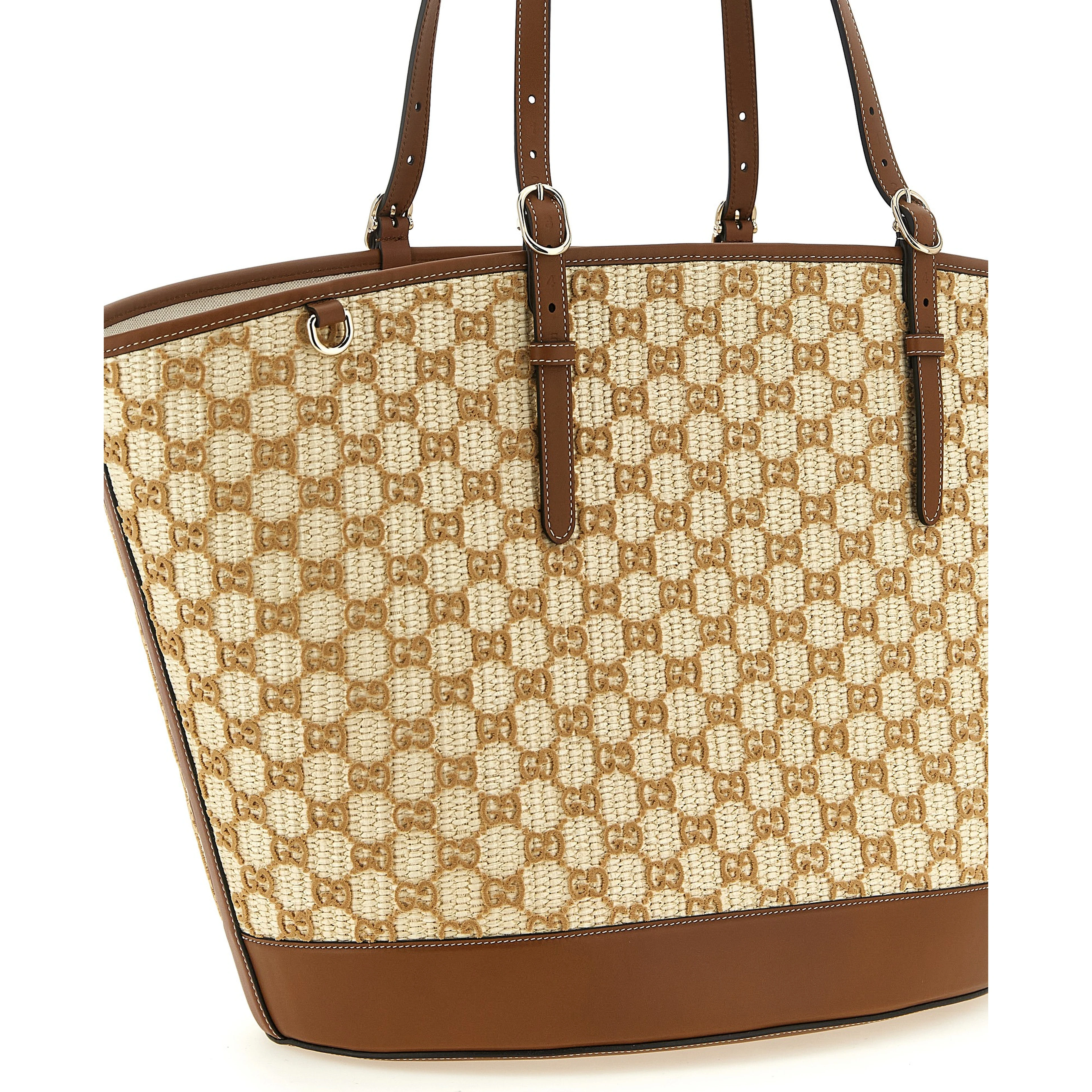 Brown Cotton Handbag