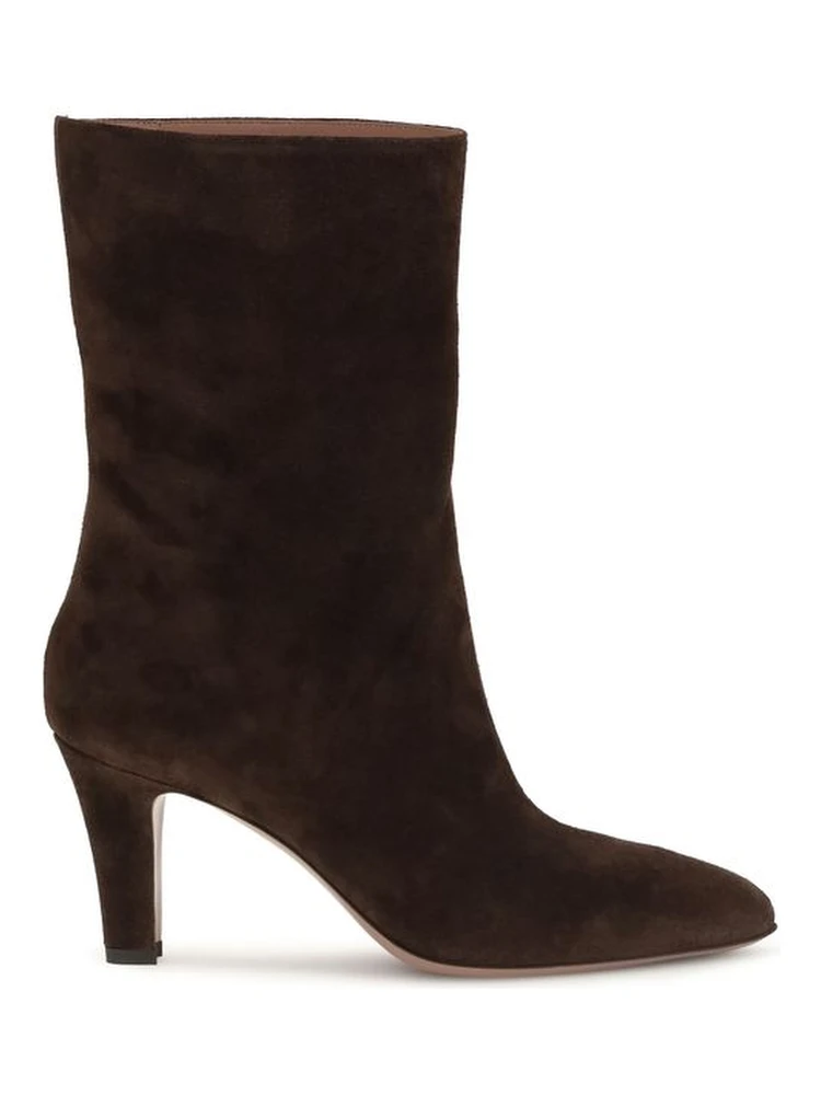 Brown Suede Leather Ankle Boots