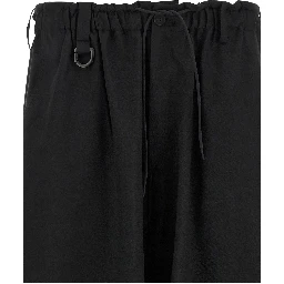 Black Polyester Cargo Pants