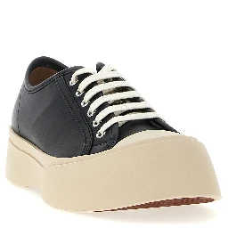 Black Calfskin Low Top Sneakers