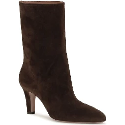 Brown Suede Leather Ankle Boots