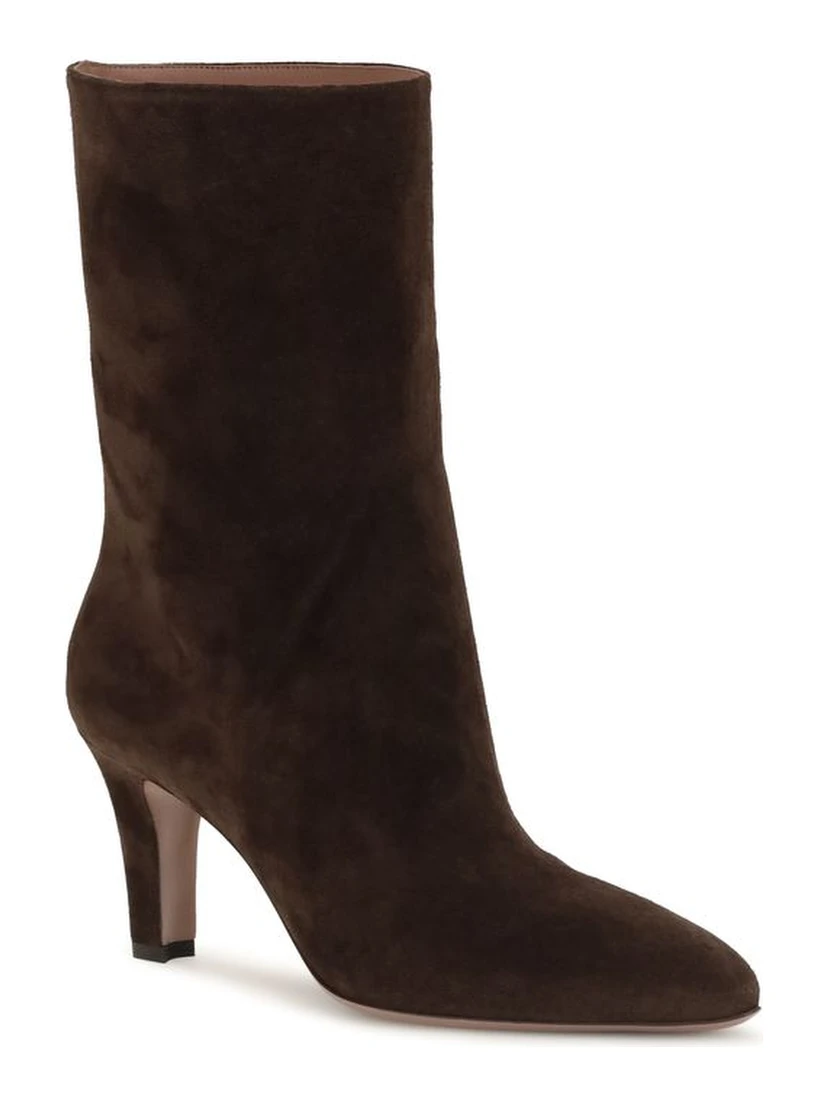 Brown Suede Leather Ankle Boots