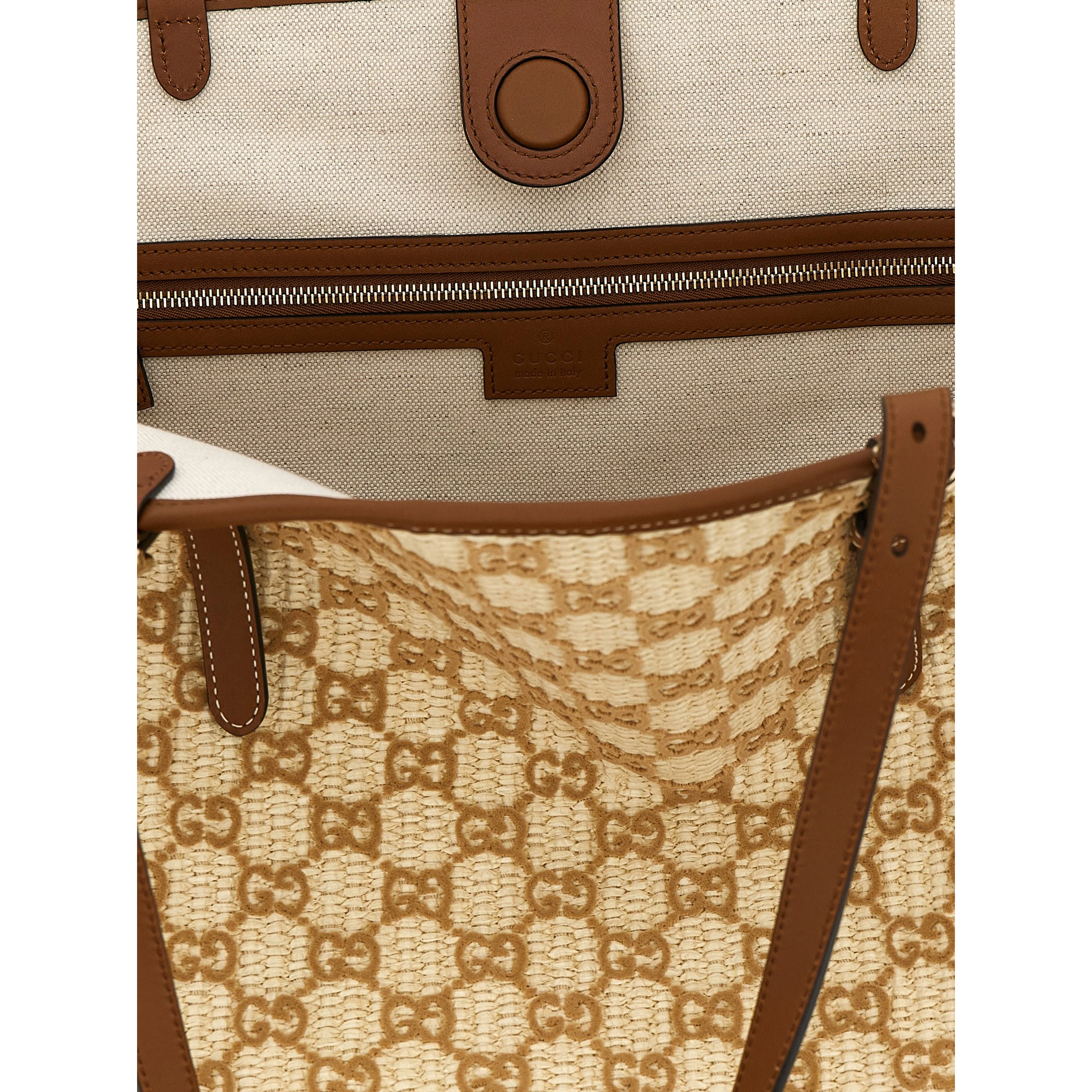 Brown Cotton Handbag