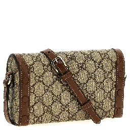 Brown Polyethylene Crossbody Bag