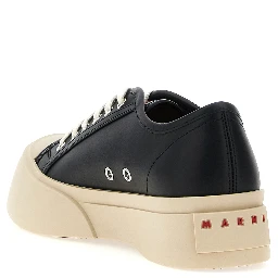 Black Calfskin Low Top Sneakers