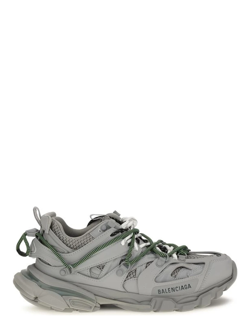 Gray Polyethylene Athletic Sneakers