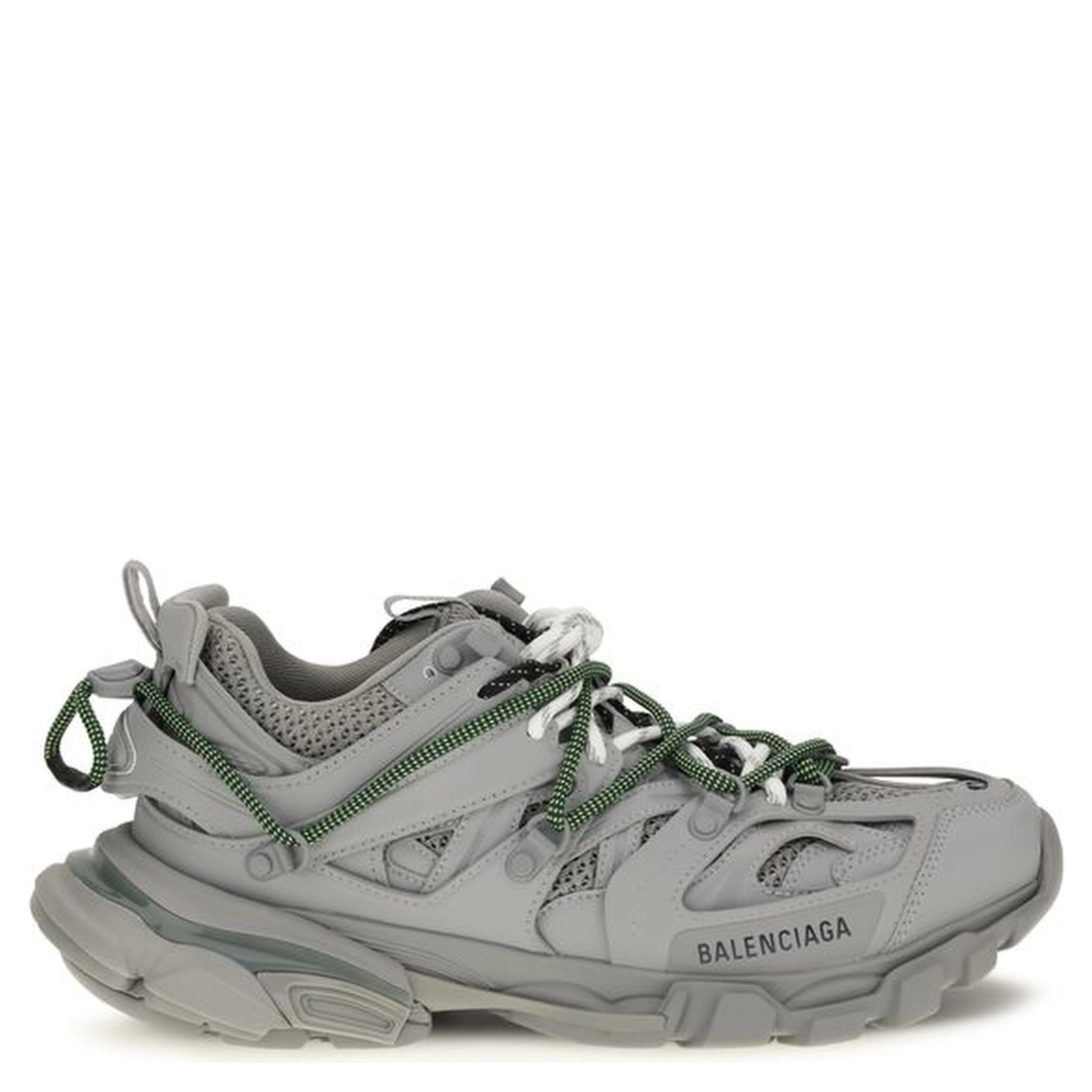 Gray Polyethylene Athletic Sneakers
