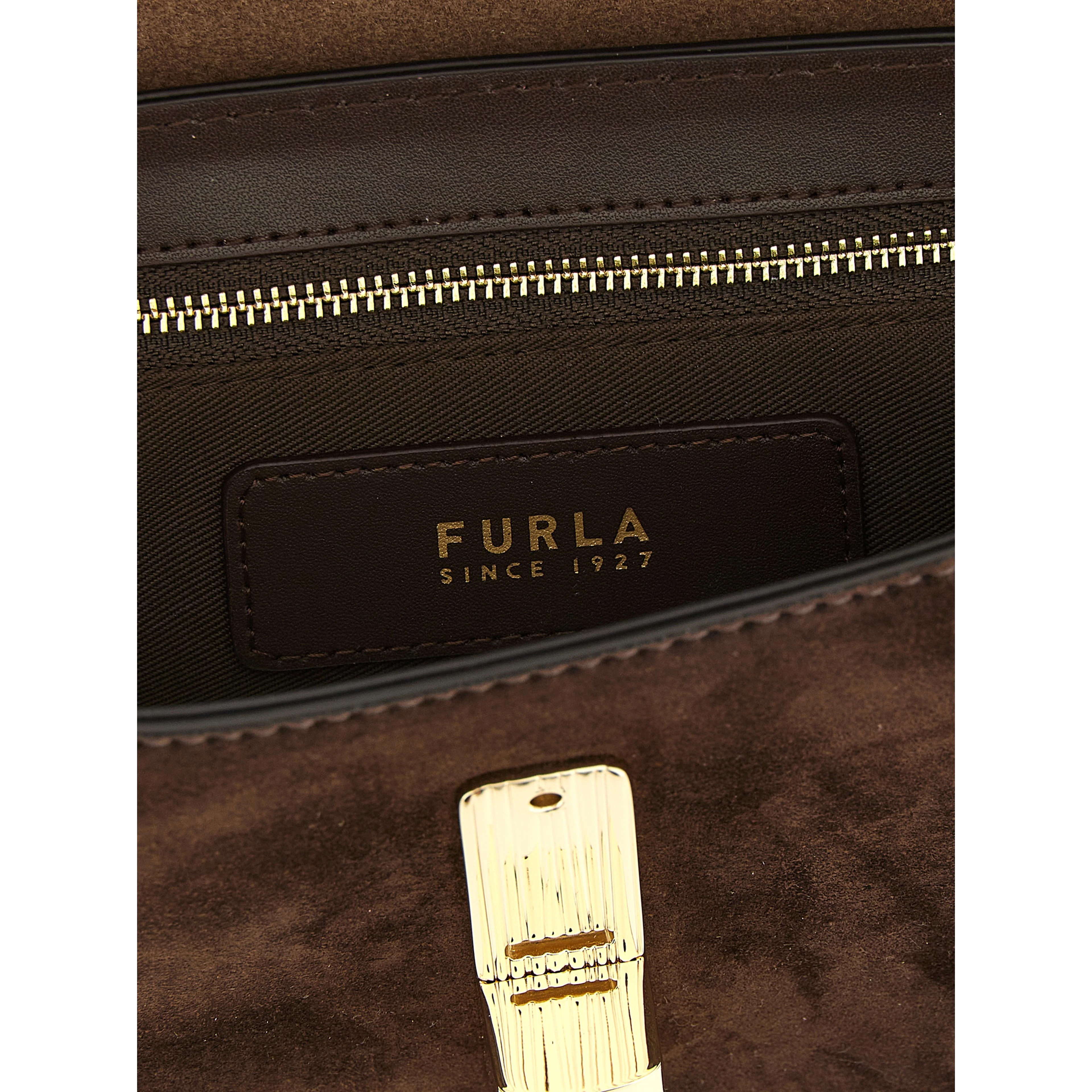 Brown Calfskin Crossbody Bag