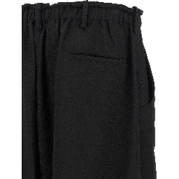 Black Polyester Cargo Pants
