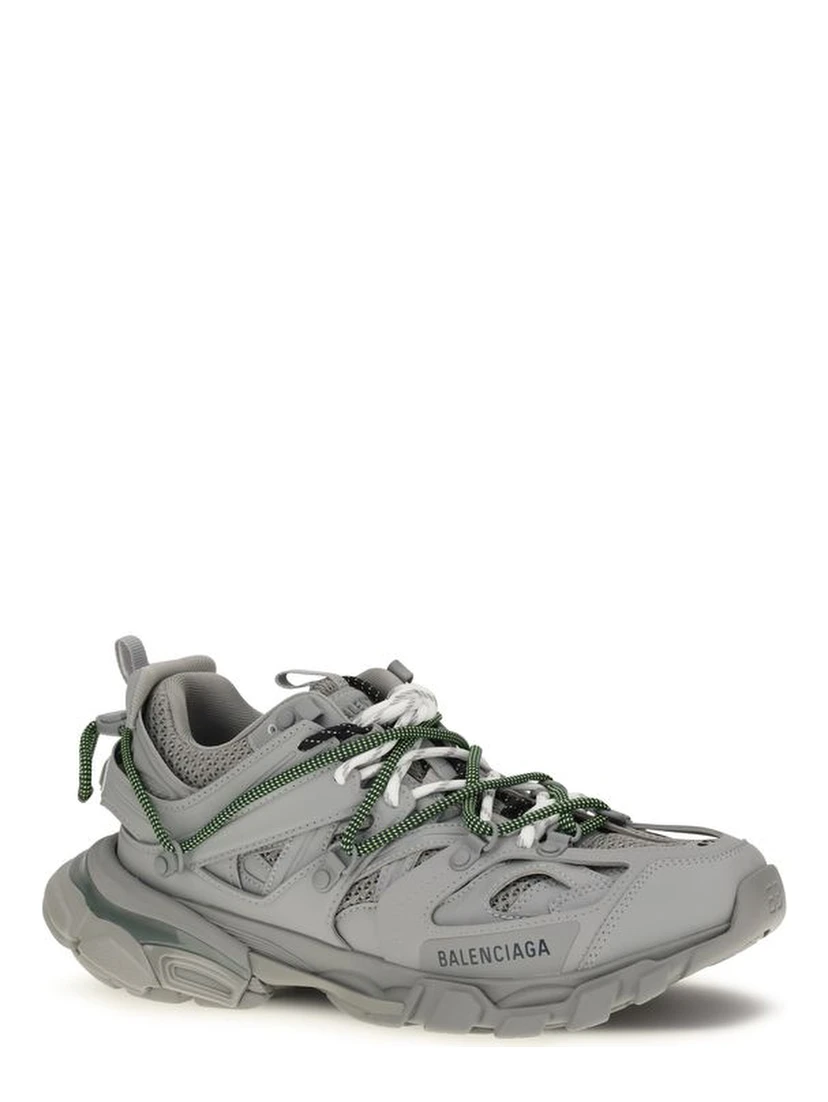 Gray Polyethylene Athletic Sneakers