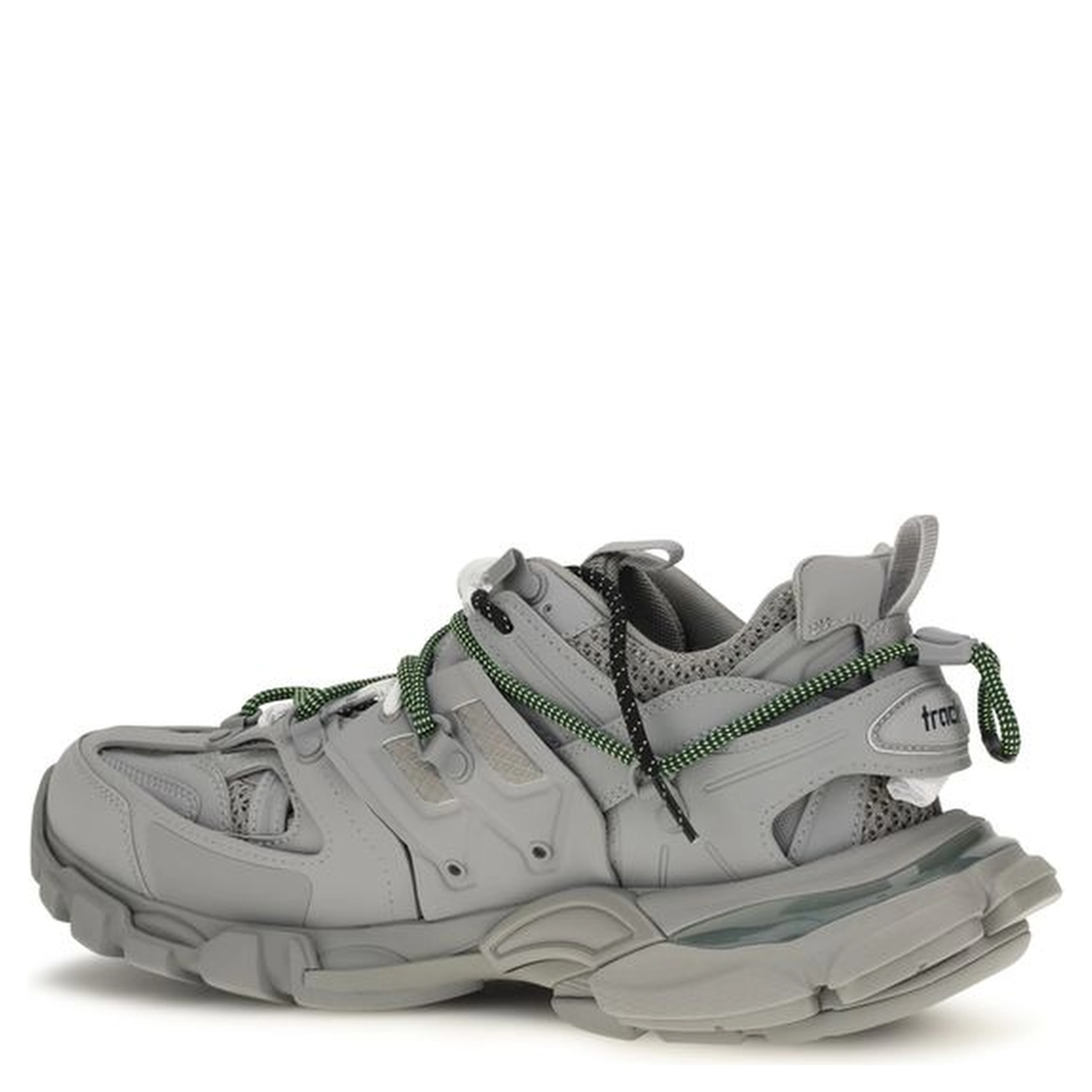 Gray Polyethylene Athletic Sneakers
