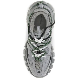 Gray Polyethylene Athletic Sneakers