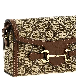 Brown Polyethylene Crossbody Bag