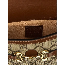 Brown Polyethylene Crossbody Bag