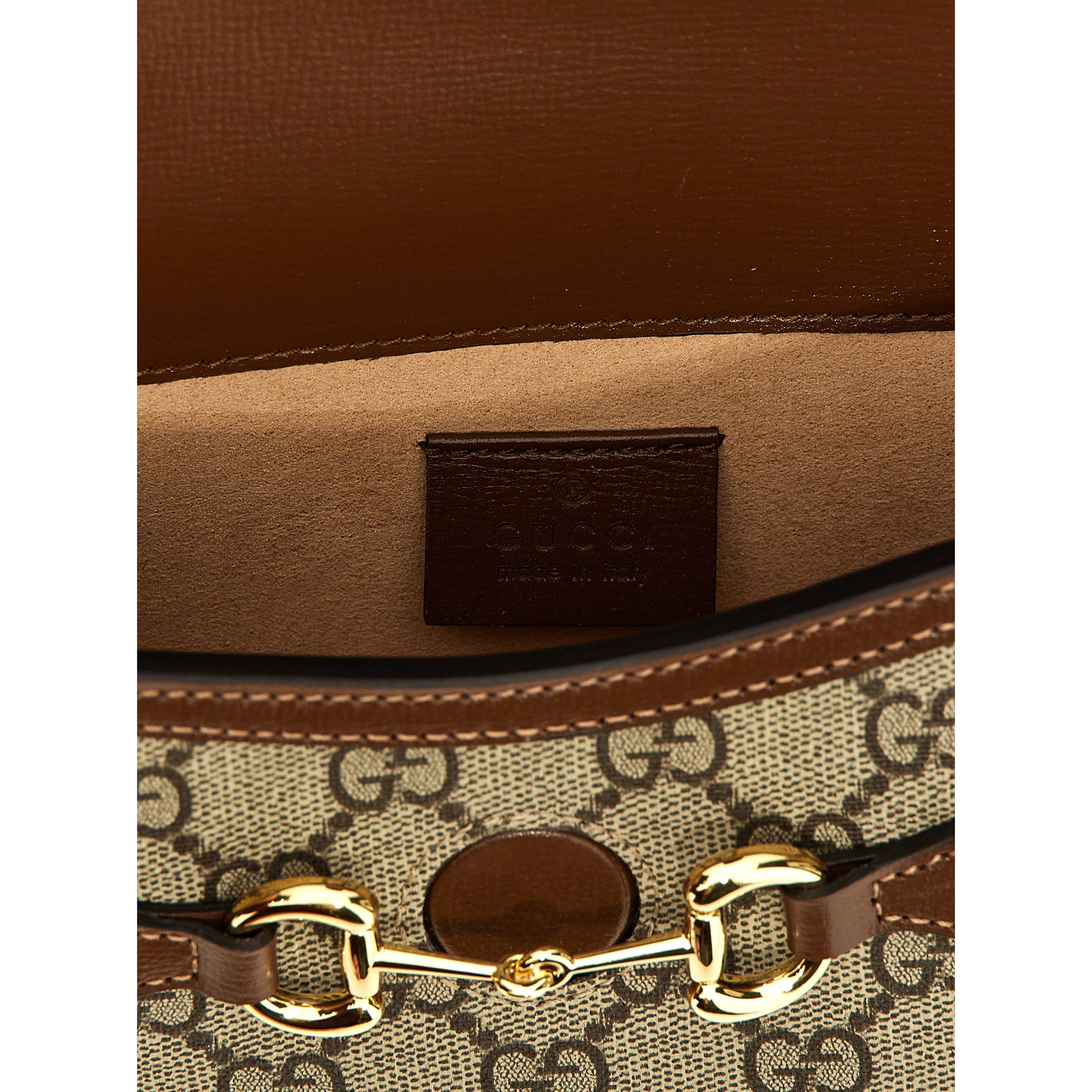 Brown Polyethylene Crossbody Bag