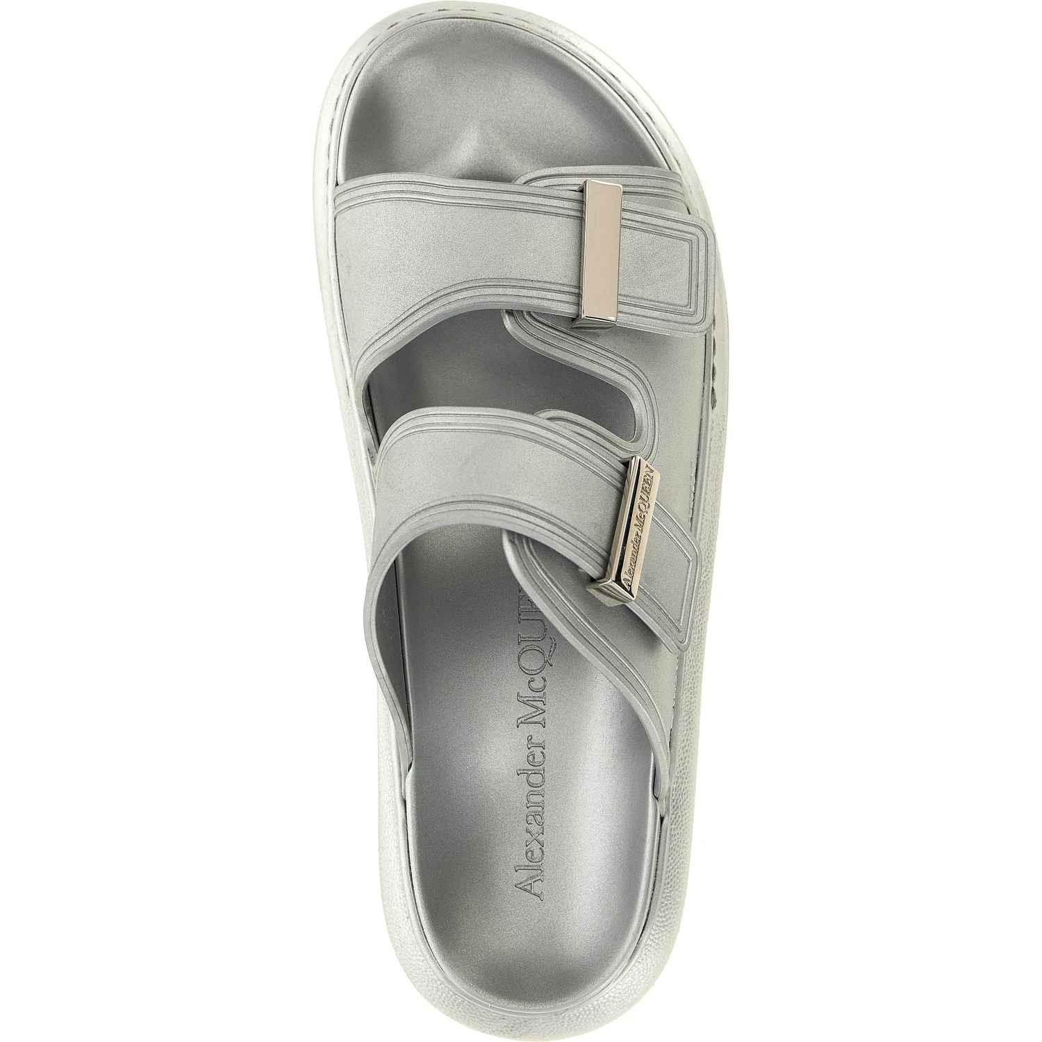 Silver Rubber Slides