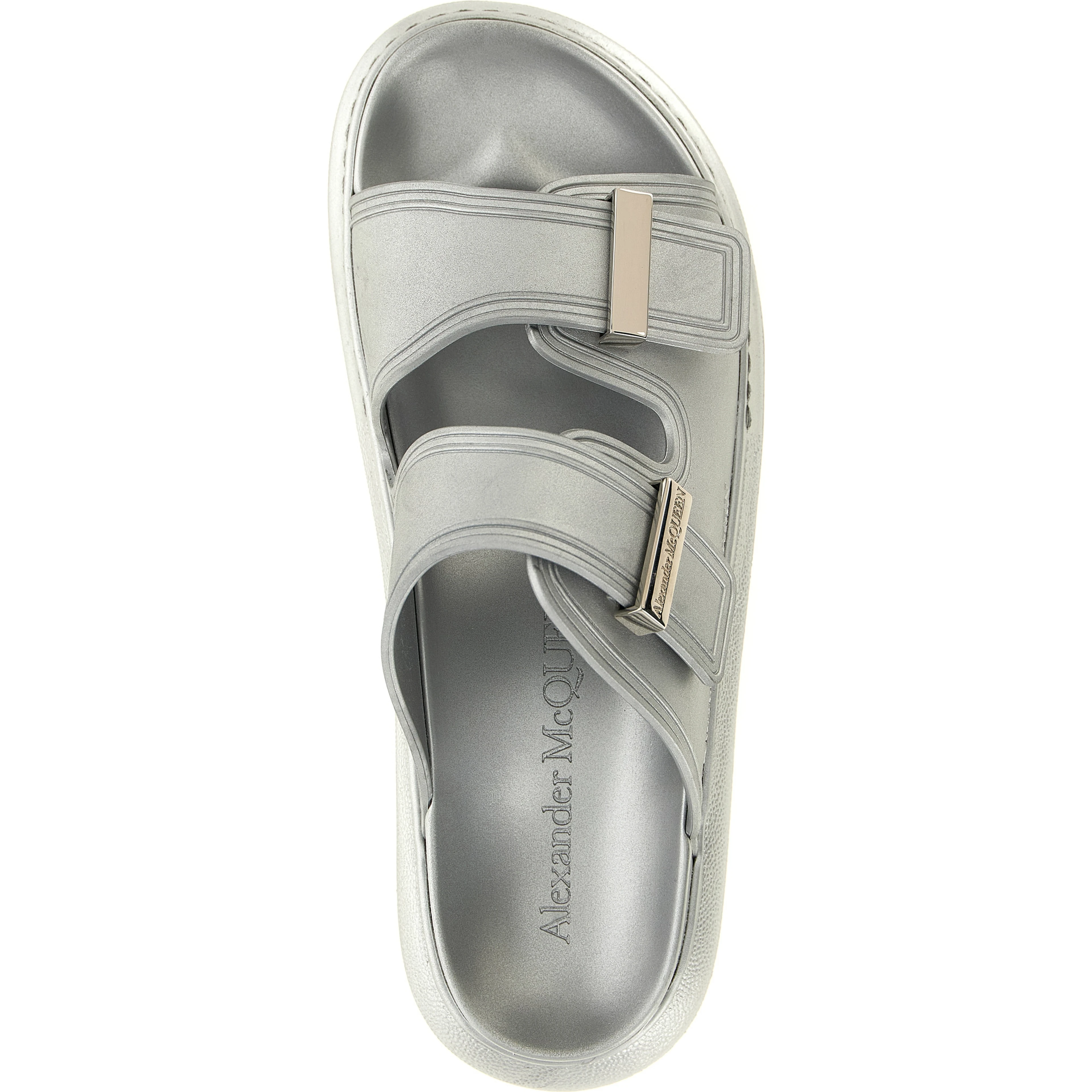 Silver Rubber Slides