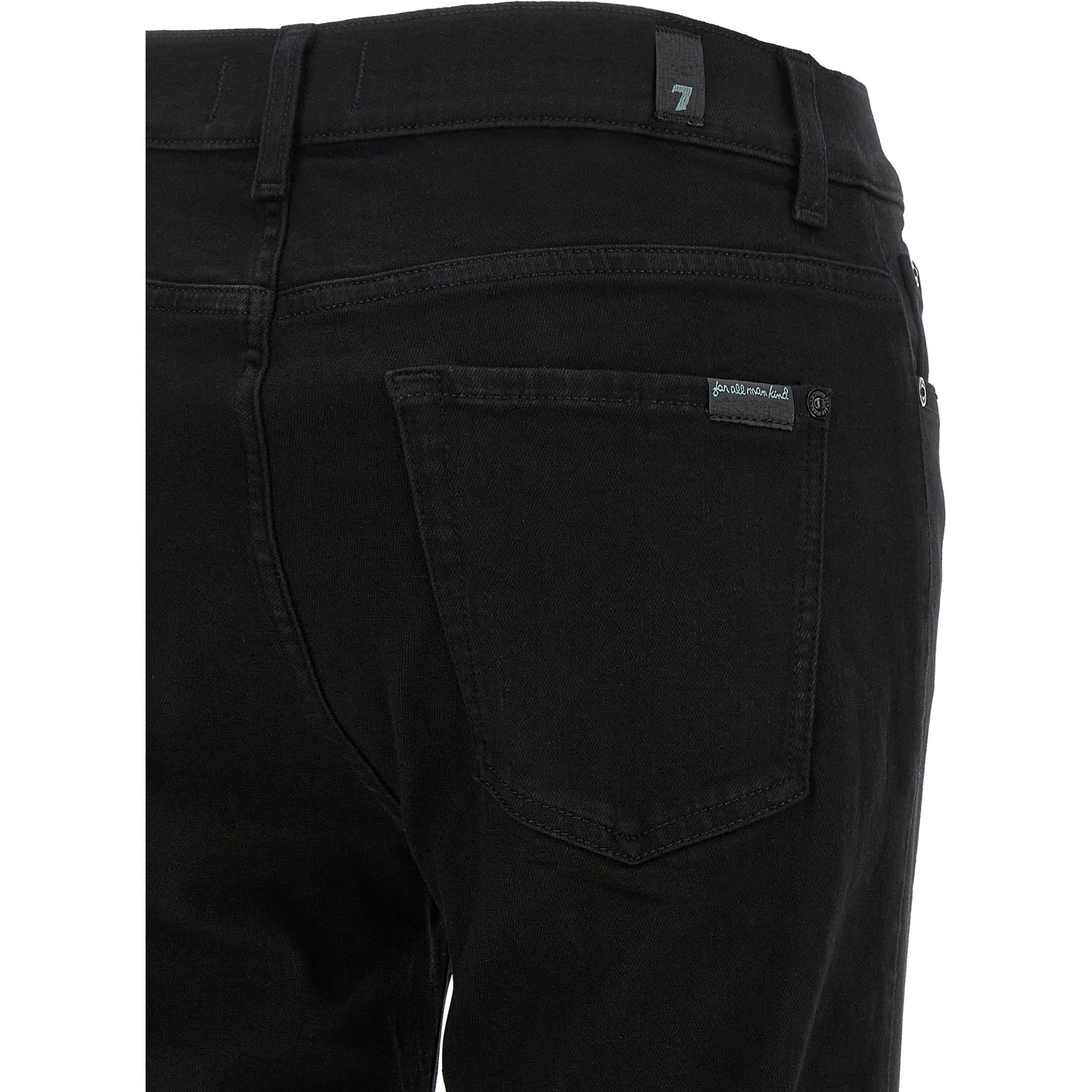 Black Cotton Bootcut Jeans