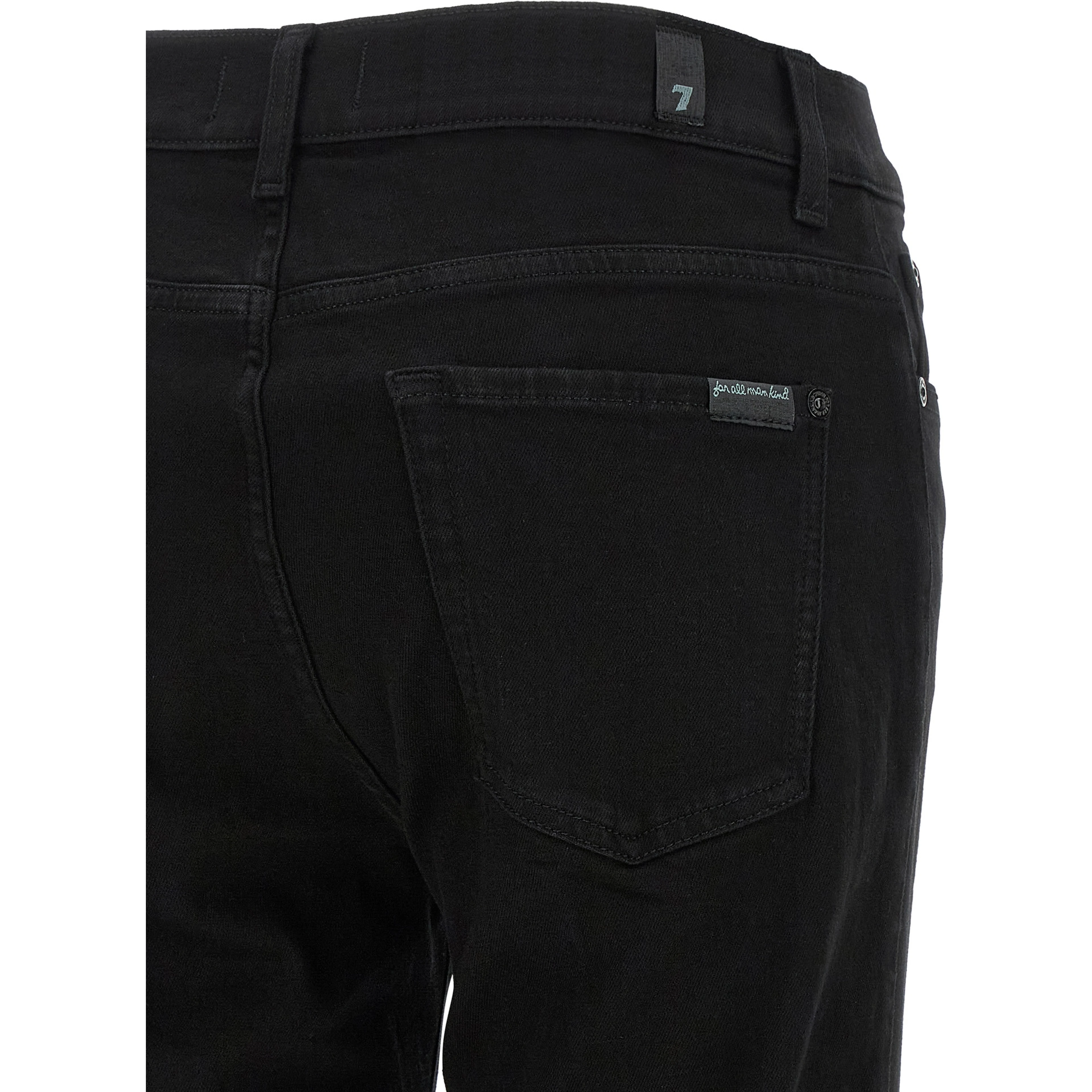 Black Cotton Bootcut Jeans