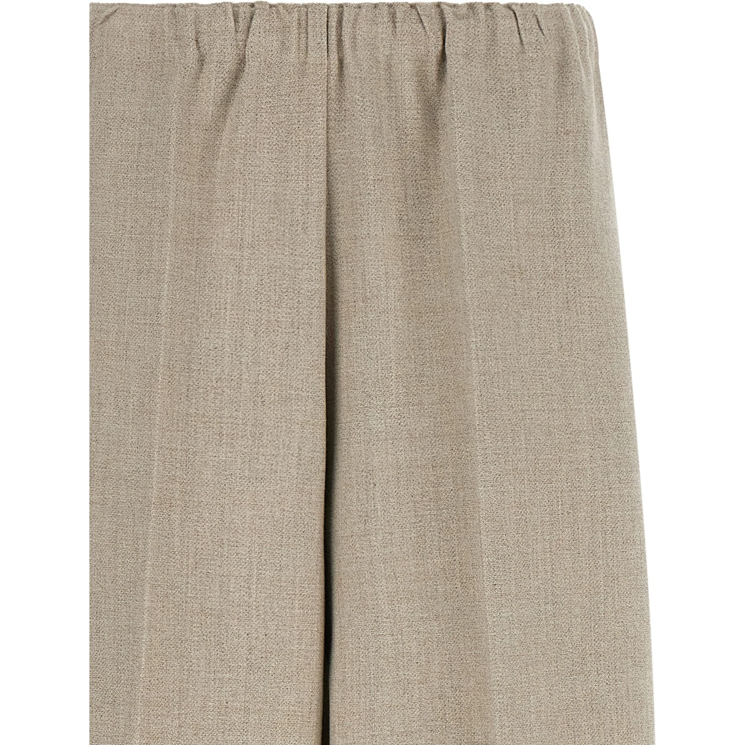 Beige Polyester Casual Pants