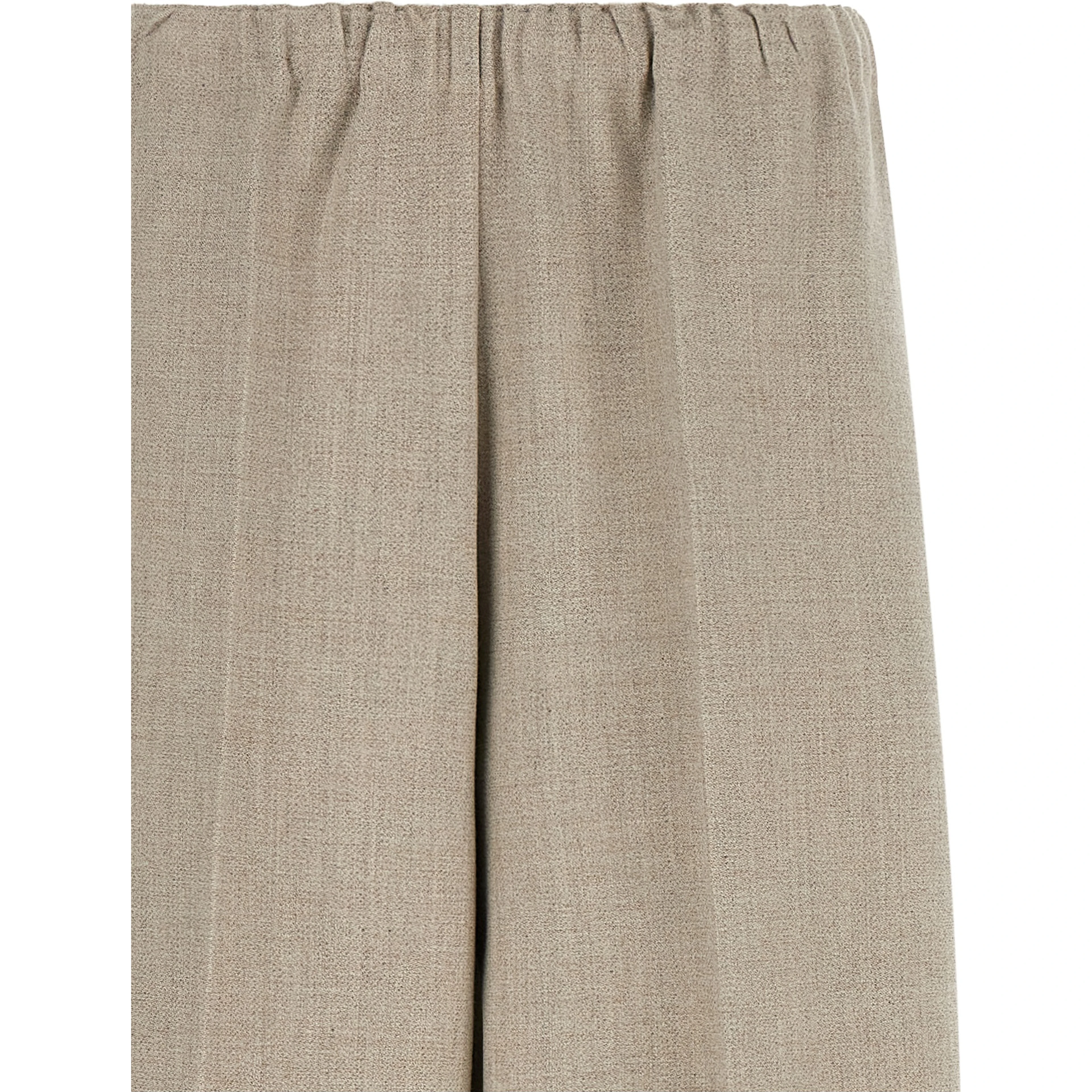 Beige Polyester Casual Pants