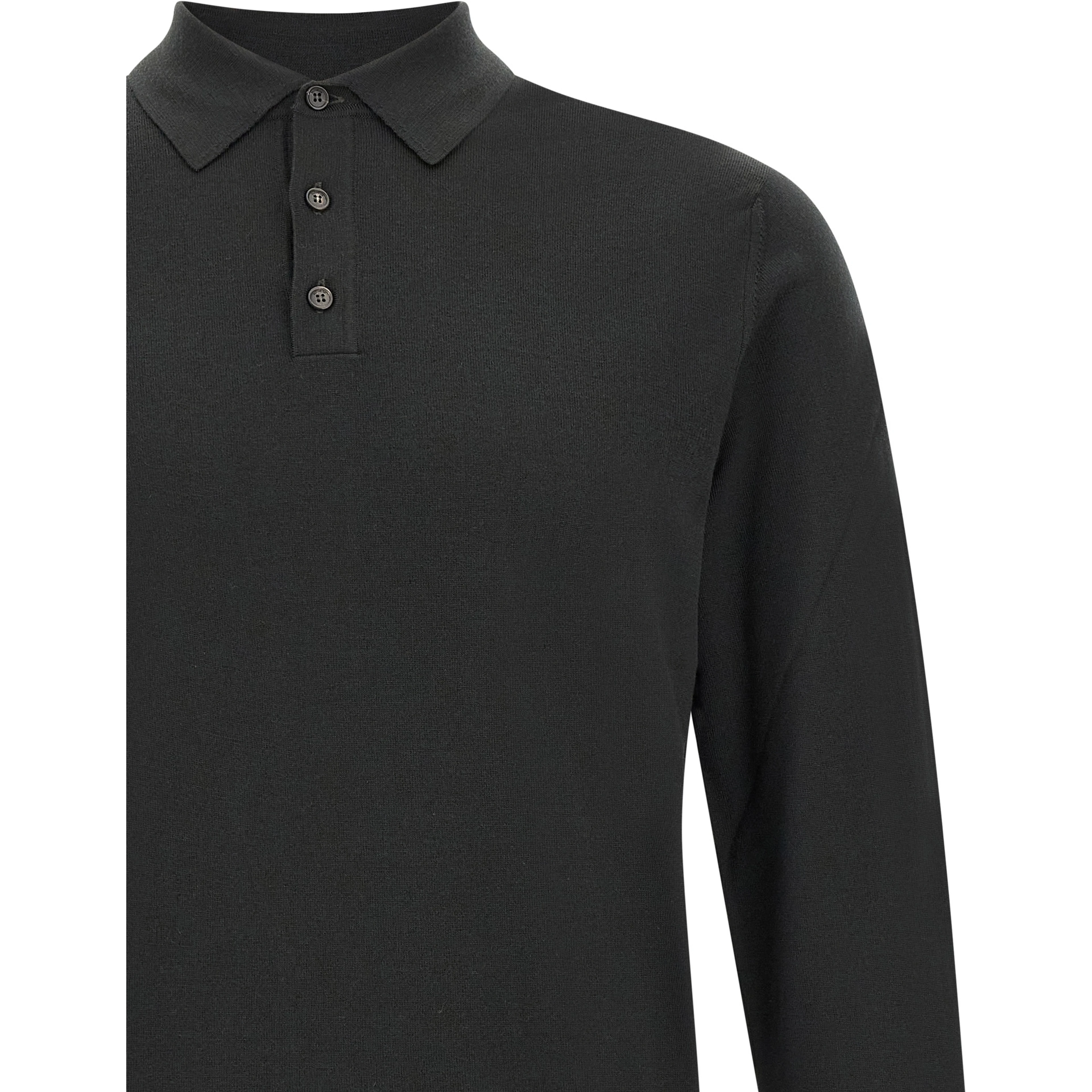 Bicolor Virgin Wool Polo Shirt