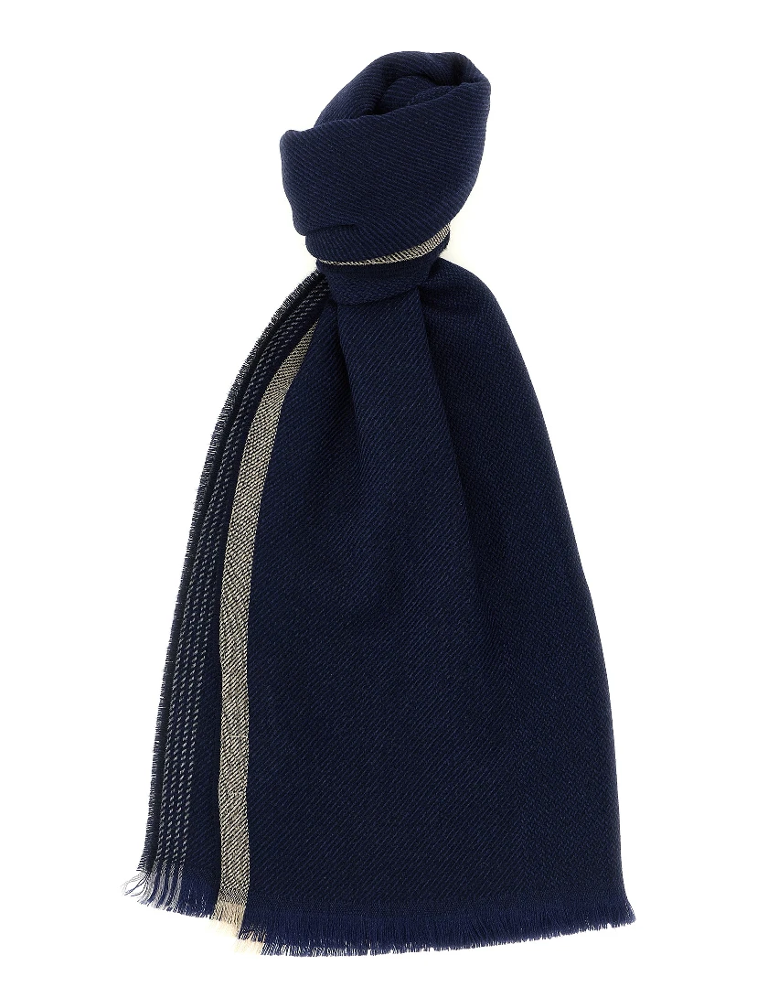 Blue Wool Scarf