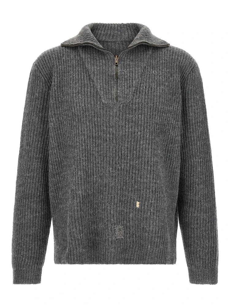 Gray Linen Cardigan